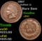 1867 Indian Cent 1c Grades xf+