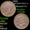 1856 Braided Hair Large Cent 1c Grades vf details