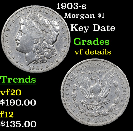 1903-s Morgan Dollar $1 Grades vf details