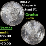 1884-o Morgan Dollar $1 Grades Select+ Unc