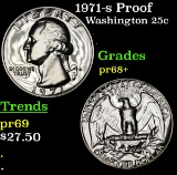 1971-s Proof Washington Quarter 25c Grades GEM++ Proof