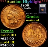 ***Auction Highlight*** 1906 Indian Cent 1c Graded Choice+ Unc RD By USCG (fc)