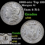 1900-o/cc Top 100 Morgan Dollar $1 Grades xf+