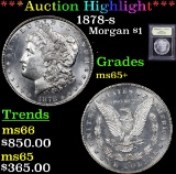***Auction Highlight*** 1878-s Morgan Dollar $1 Graded GEM+ Unc By USCG (fc)