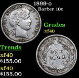 1899-o Barber Dime 10c Grades xf