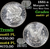 1881-s Morgan Dollar $1 Grades Choice Unc+ PL