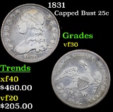 1831 Capped Bust Quarter 25c Grades vf++