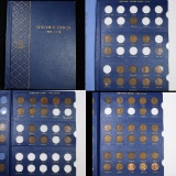 Partial Lincoln cent book 1909-1940 55 coins . . Grades