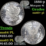 1886-p Morgan Dollar $1 Grades Select Unc+ PL