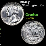 1956-p Washington Quarter 25c Grades Select+ Unc