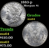 1883-p Morgan Dollar $1 Grades Choice Unc