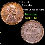 1938-s Lincoln Cent 1c Grades Select+ Unc BN