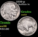 1926-p Buffalo Nickel 5c Grades Select AU