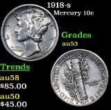 1918-s Mercury Dime 10c Grades Select AU