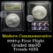 2003-p First Flight Modern Commem Dollar $1 Grades ms70, Perfection