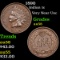 1890 Indian Cent 1c Grades Choice AU/BU Slider
