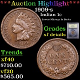 ***Auction Highlight*** 1909-s Indian Cent 1c Graded xf details By USCG (fc)