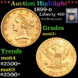 ***Auction Highlight*** 1899-o Gold Liberty Eagle $10 Graded Select+ Unc By USCG (fc)