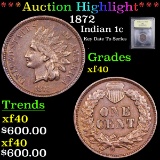 ***Auction Highlight*** 1872 Indian Cent 1c Graded xf By USCG (fc)