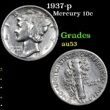 1937-p Mercury Dime 10c Grades Select AU