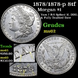 1878/1878-p 8tf Morgan Dollar $1 Grades Select Unc