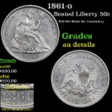 1861-o Seated Half Dollar 50c Grades AU Details