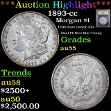 ***Auction Highlight*** 1893-cc Morgan Dollar $1 Graded Choice AU By USCG (fc)