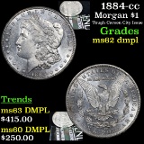 1884-cc Morgan Dollar $1 Grades Select Unc DMPL