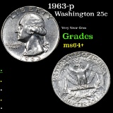 1963-p Washington Quarter 25c Grades Choice+ Unc