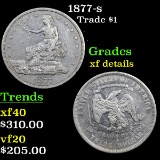 1877-s Trade Dollar $1 Grades xf details