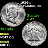 1954-s Franklin Half Dollar 50c Grades GEM+ Unc