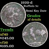 1920-d Buffalo Nickel 5c Grades xf details
