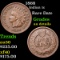 1868 Indian Cent 1c Grades AU Details