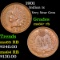 1901 Indian Cent 1c Grades Choice+ Unc RB