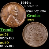 1914-s Lincoln Cent 1c Grades Select AU