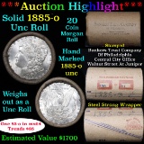 ***Auction Highlight*** Full UNCIRCULATED solid date 1885-0 Morgan silver $1 roll, 20 coins   (fc)