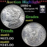 ***Auction Highlight*** 1886-s Morgan Dollar $1 Graded Select Unc By USCG (fc)