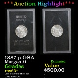 ***Auction Highlight*** 1887-p GSA Morgan Dollar $1 Graded Select+ Unc By USCG (fc)
