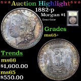 ***Auction Highlight*** 1882-p Morgan Dollar $1 Graded GEM+ Unc By USCG (fc)