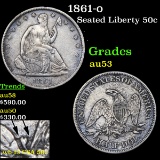 1861-o Seated Half Dollar 50c Grades Select AU