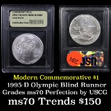 1995-d Olympics Paralympics Modern Commem Dollar $1 Grades ms70, Perfection