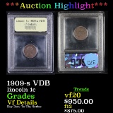 ***Auction Highlight*** 1909-s VDB Lincoln Cent 1c Graded vf details By USCG (fc)