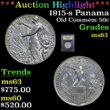 ***Auction Highlight*** 1915-s Panama Pacific Old Commem Half Dollar 50c Graded Select Unc By USCG (