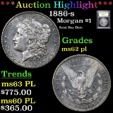 ***Auction Highlight*** 1886-s Morgan Dollar $1 Graded Select Unc PL By USCG (fc)