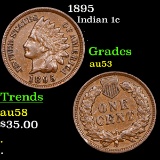 1895 Indian Cent 1c Grades Select AU
