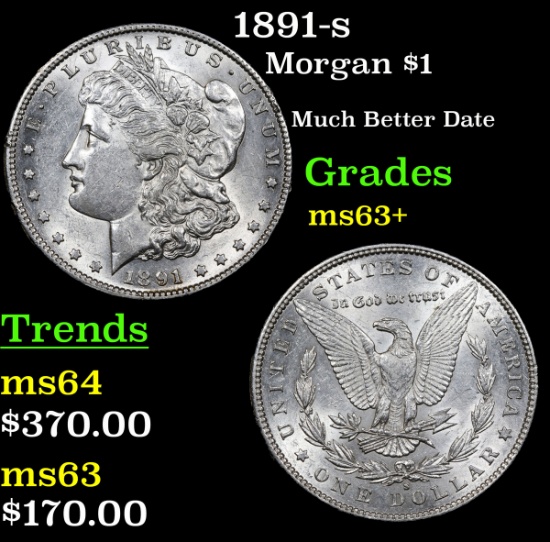 1891-s Morgan Dollar $1 Grades Select+ Unc