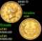 1849 O Gold Dollar $1 Grades xf
