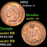 1904 Indian Cent 1c Grades Select+ Unc RB