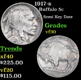 1917-s Buffalo Nickel 5c Grades vf++