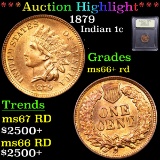 ***Auction Highlight*** 1879 Indian Cent 1c Graded GEM++ RD By USCG (fc)